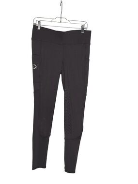 Equestrian High-Rise Brown‎ Performance Leggings with Side Phone Pockets